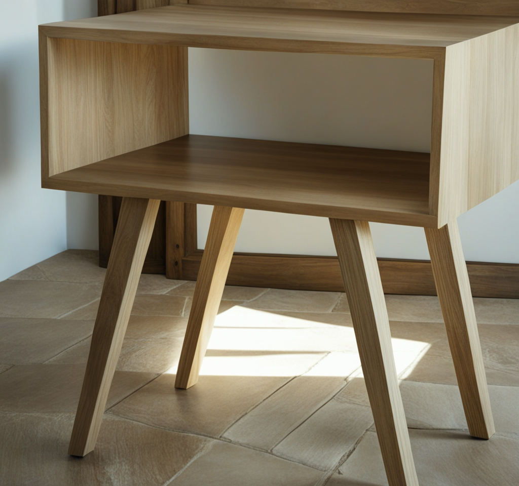 Buró Aveiro — Madera Natural Estilo Minimalista