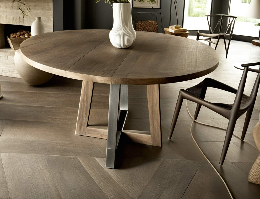 Mesa de Centro Iris — Madera Maciza Diseño Moderno