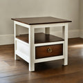 Mesa Lateral Campiña — Madera Natural Estilo Rústico